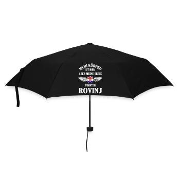 Rovinj Sehnsucht – Mediterranes Paradies in Istrie - Regenschirm (klein) - Schwarz - Vorne