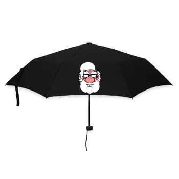 face head grandpa old grandfather pajamas coat - Umbrella (small) - black - Front