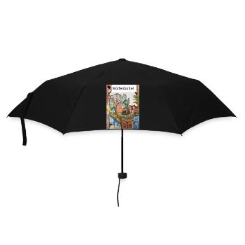 EG Wolfenbüttel I Stadt I Aquarell Gerecke - Regenschirm (klein) - Schwarz - Vorne