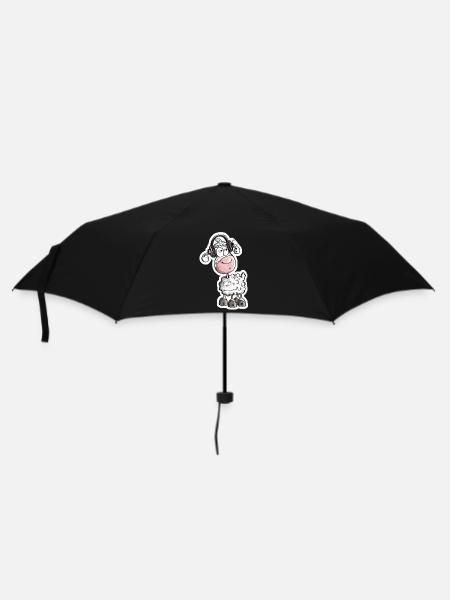 Schaf mag Musik - Schafe - Lamm - Bock - Schafbock - Regenschirm (klein) - Schwarz