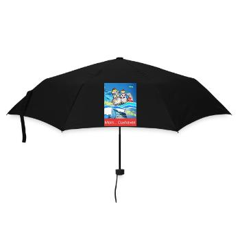 EG Cuxhaven I Stadt I Foto Zeichnung Gerecke - Regenschirm (klein) - Schwarz - Vorne