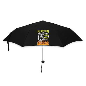 Feuerwehr,112. Weil jedes Leben Zählt. - Regenschirm (klein) - Schwarz - Vorne