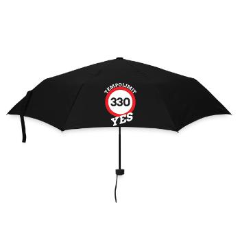 Tempolimit, Speed limit Autobahn - Regenschirm (klein) - Schwarz - Vorne