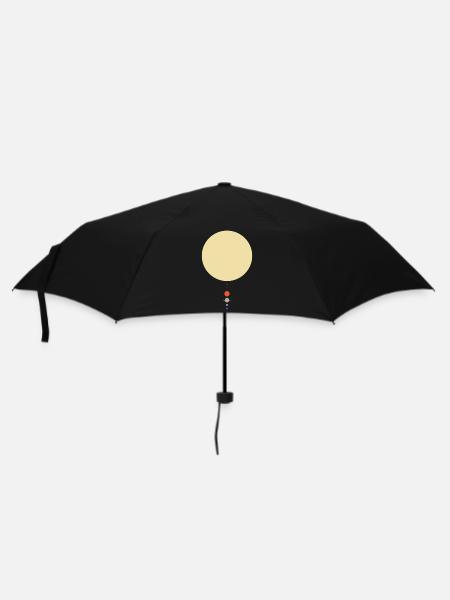 Minimales Sonnensystem - Regenschirm (klein) - Schwarz