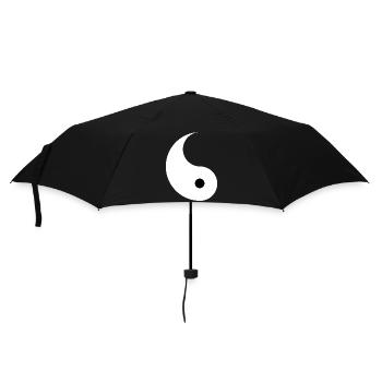 Ying divisé et Yang signes pour les paires Yin Yan - Parapluie standard - noir - Devant
