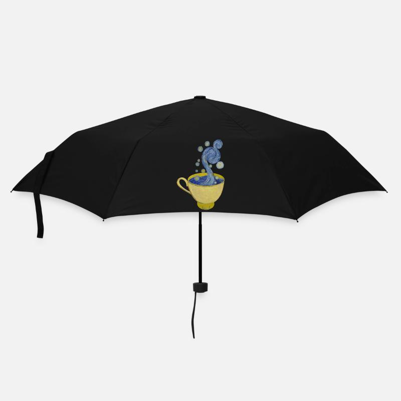Starry Coffee, Starry Night - Vincent - Regenschirm (klein) - Schwarz