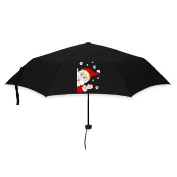 Merry Santa Claus Snow Salutation - Umbrella (small) - black - Front