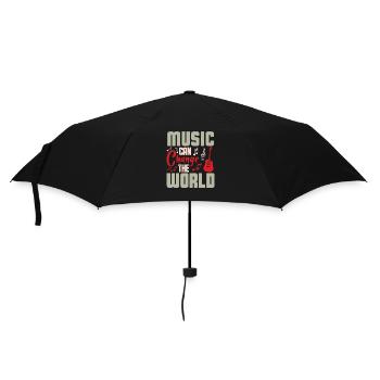 Musik verändert die Welt Design - Regenschirm (klein) - Schwarz - Vorne