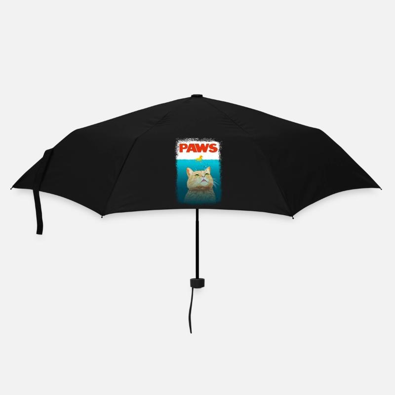 Shark Cat - Regenschirm (klein) - Schwarz