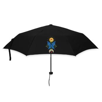 Blue Butterfly | Sun and Moon | Nature - Umbrella (small) - black - Front