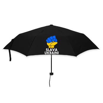 Slava ukraini - Regenschirm (klein) - Schwarz - Vorne