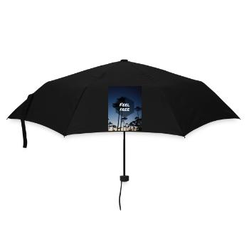 Feel free - Regenschirm (klein) - Schwarz - Vorne