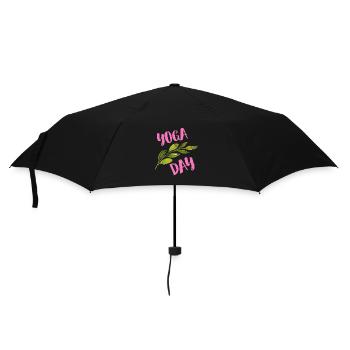 Journée de yoga - Parapluie standard - noir - Devant
