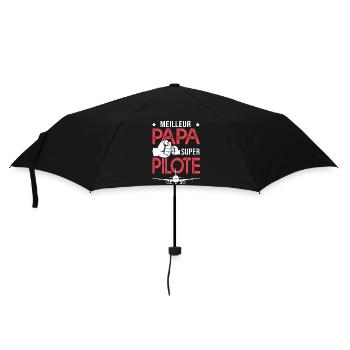 Cadeau papa meilleur papa pilote avion de ligne - Parapluie standard - noir - Devant