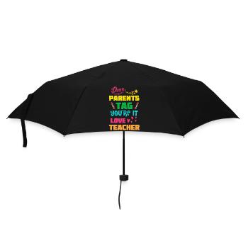 Liebe Eltern Tag Du bist es, Liebeslehrer - Regenschirm (klein) - Schwarz - Vorne