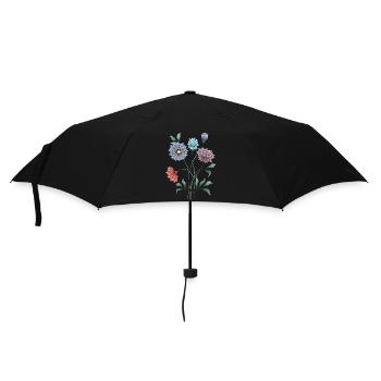 Fleur - Parapluie standard - noir - Devant