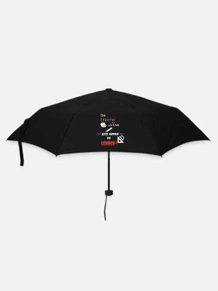 Grundschule Lustig Einschulung Motiv - Regenschirm (klein) - Schwarz