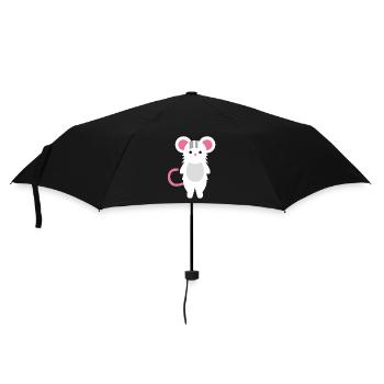 Cute little mouse, vector art - Umbrella (small) - black - Front