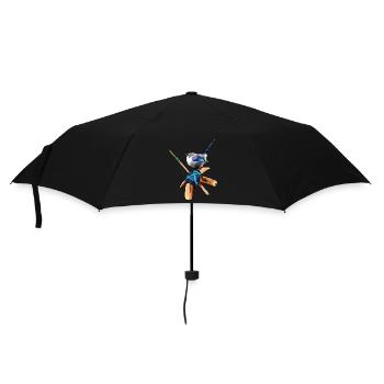 Ich liebe Handspinnen - Regenschirm (klein) - Schwarz - Vorne