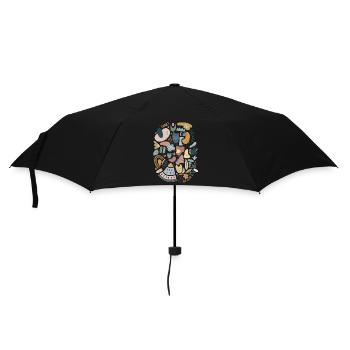 Katzen und Formen. | annie. - Regenschirm (klein) - Schwarz - Vorne