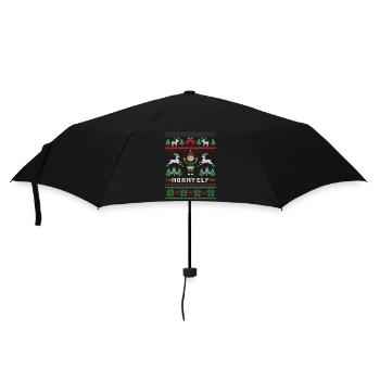 Mama Elf Hässliche Weihnachten - Regenschirm (klein) - Schwarz - Vorne