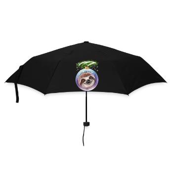 Christmas Cute Sloth Snow - Umbrella (small) - black - Front