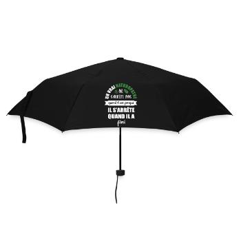 Un vrai naturopathe ne s'arrète pas t-shirt - Parapluie standard - noir - Devant