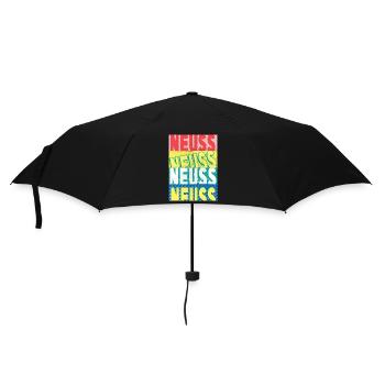 Neuss Germany City Font Skyline - Umbrella (small) - black - Front