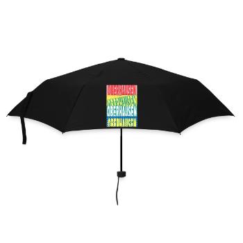 Oberhausen Deutschland Stadt Schrift Skyline - Regenschirm (klein) - Schwarz - Vorne