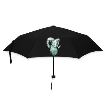 Widder Keltisch - Regenschirm (klein) - Schwarz - Vorne