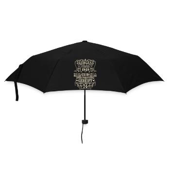 Geburtstagsgeschenk Geboren 1949 74 Jahre - Regenschirm (klein) - Schwarz - Vorne