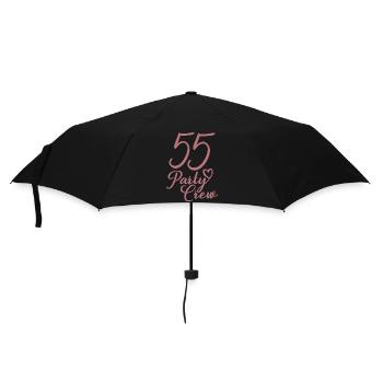 55 Party Crew 55th Birthday Party 55 Years Old - Umbrella (small) - black - Front