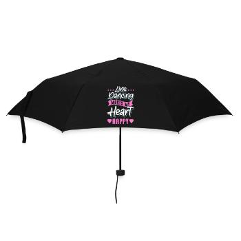 Line Dancing Makes My Heart Happy Country Dance - Umbrella (small) - black - Front