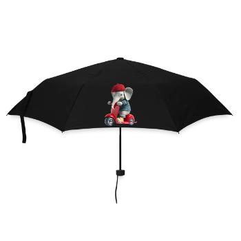 Cheerful elephant on scooter/scooter for children - Umbrella (small) - black - Front