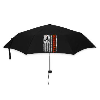 American Flag Dodgeball Player Coach Team Sports - Umbrella (small) - black - Front