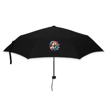 FLOWERS - Regenschirm (klein) - Schwarz - Vorne
