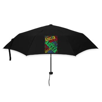 Adelia word cloud t-shirt t-shirt idée cadeau - Parapluie standard - noir - Devant