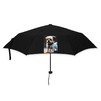 cute dog - Umbrella (small) - black - Front