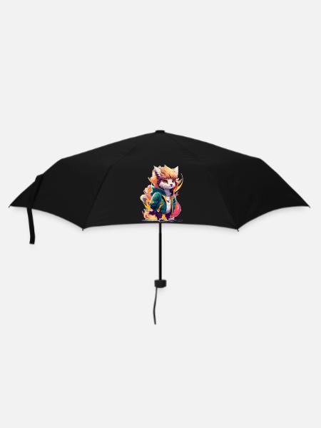 Süßer Stylischer Greif - Regenschirm (klein) - Schwarz