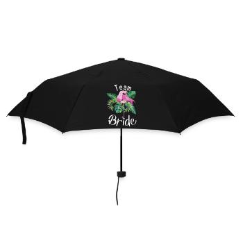 Team Bride Flamingo jga Wedding Maid of Honor - Umbrella (small) - black - Front