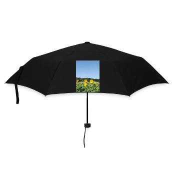 Tournesols et lune matinale - Parapluie standard - noir - Devant