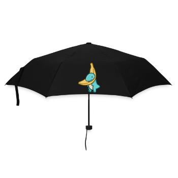 hugadino Banana Boi, Dino, cute dinosaur - Umbrella (small) - black - Front