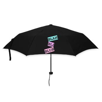 Blah Bli Blub - Regenschirm (klein) - Schwarz - Vorne