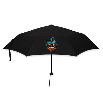 Halloween Jackolantern Pumpkin Shirt Design m/w/d - Regenschirm (klein) - Schwarz - Vorne
