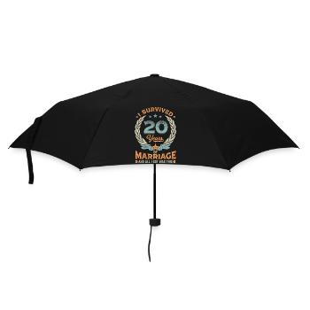 J’ai survécu à 20 ans de mariage - Parapluie standard - noir - Devant