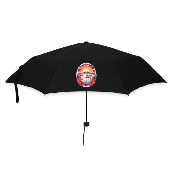 Flamingos - Umbrella (small) - black - Front