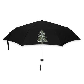 Weihnachtsbaum - Regenschirm (klein) - Schwarz - Vorne