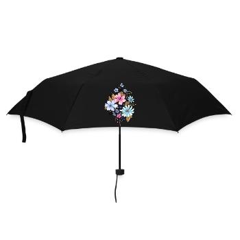 Fleur - Parapluie standard - noir - Devant