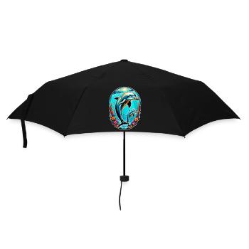 dauphin et ocean - Parapluie standard - noir - Devant