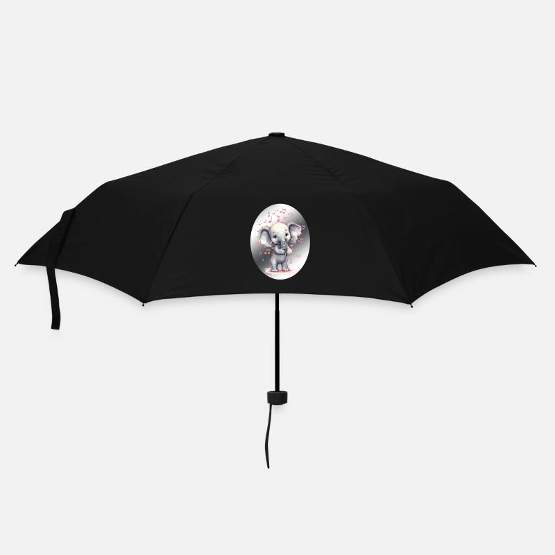 Melodie des Elefanten - Regenschirm (klein) - Schwarz